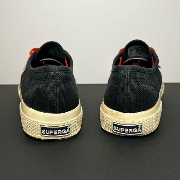 Womens SUPERGA 2750 Cotu Black Classic Sneakers / Size 7 - Picture 5 of 11
